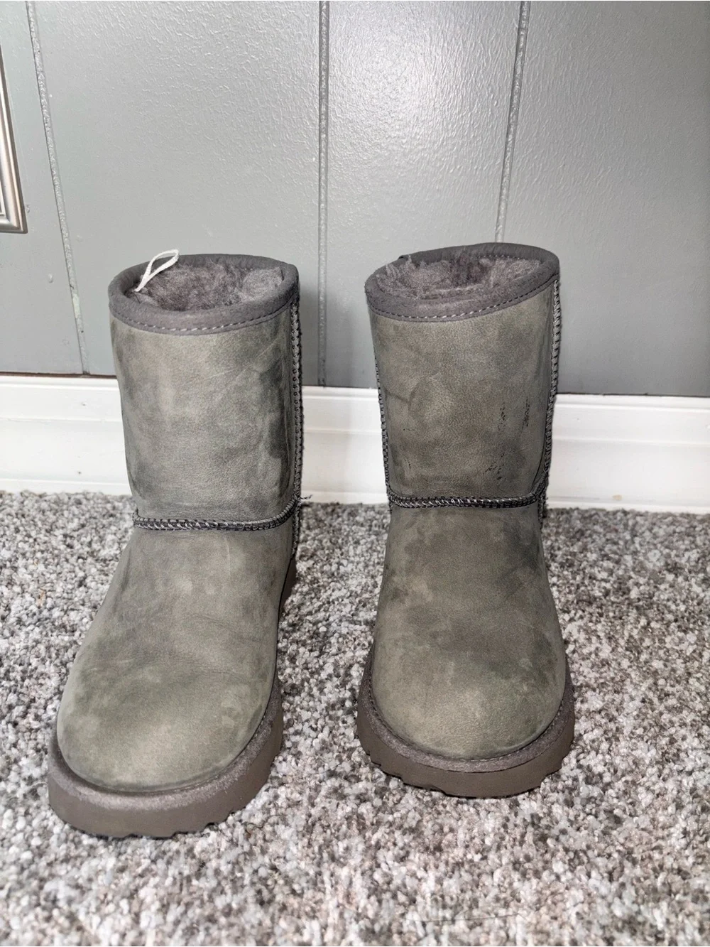 UGG Kids Classic Short Boot - Grey Suede US12